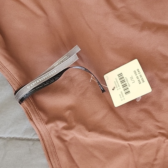 NWT Anthropologie Seamless 1 shoulder bodysuit thong size L / XL in Brown - Picture 6 of 8